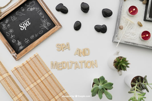 Free Spa And Meditation Composition Psd