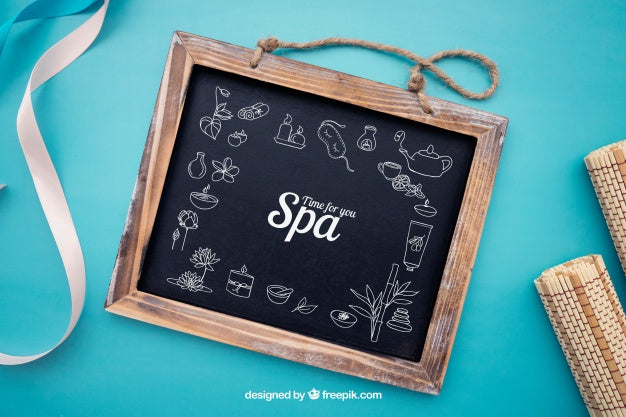 Free Spa Mockup Concept With Slate Psd