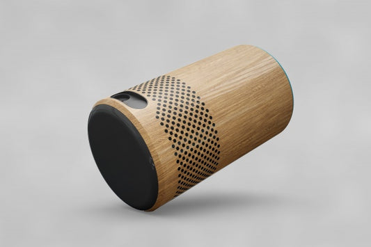 Free Speaker Mockup In Cylinder Shape Psd