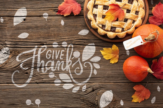 Free Special Pie With Apple For Thanksgiving Psd