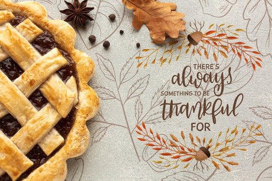 Free Special Preparation For Delicious Pie Prepared For Thanksgiving Day Psd