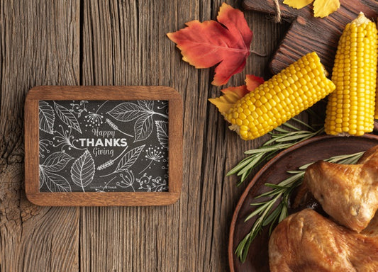 Free Specific Thanksgiving Day Food Concept Psd