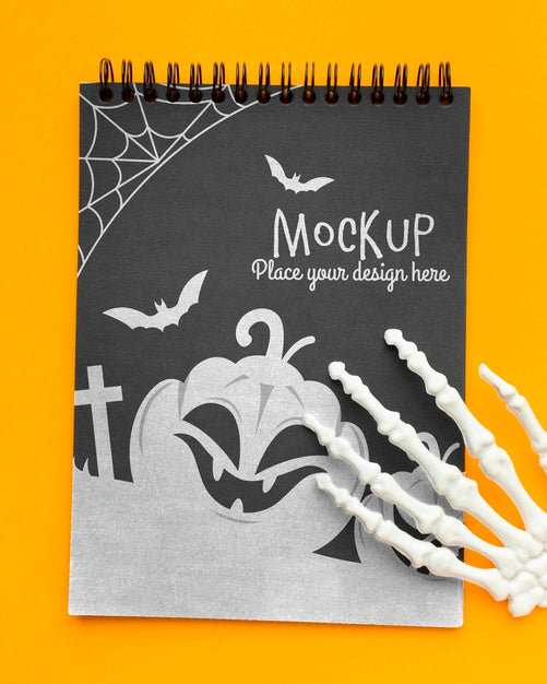 Free Spooky Halloween Concept Mock-Up Psd