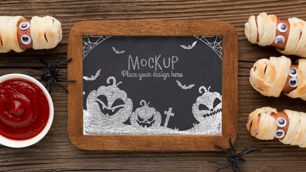 Free Spooky Halloween Concept Mock-Up Psd