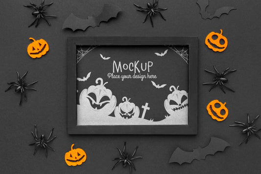 Free Spooky Halloween Concept Mock-Up Psd