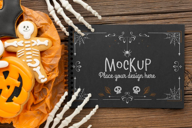 Free Spooky Halloween Concept Mock-Up Psd