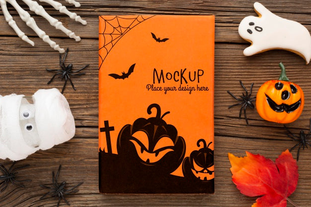 Free Spooky Halloween Concept Mock-Up Psd