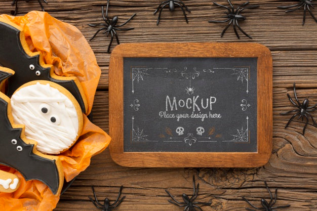 Free Spooky Halloween Concept Mock-Up Psd