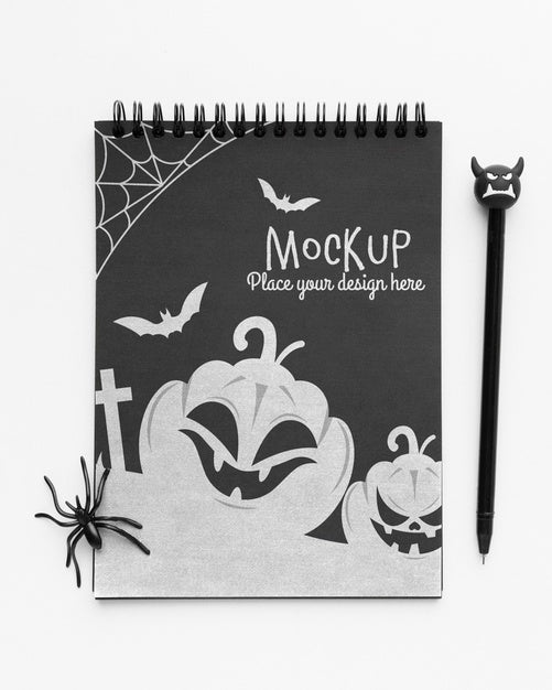 Free Spooky Halloween Concept Mock-Up Psd