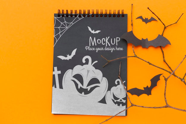 Free Spooky Halloween Concept Mock-Up Psd