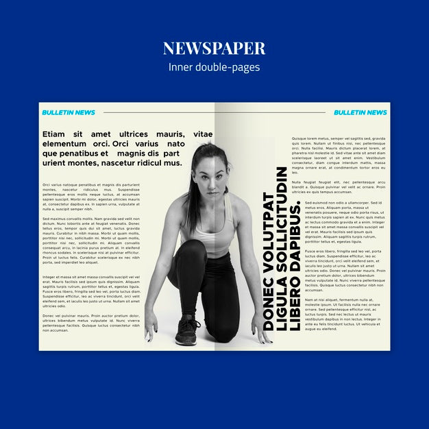 Free Spor Newspaper Inner Double-Pages Psd