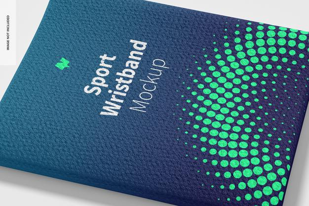 Free Sport Wristband Mockup, Close Up Psd