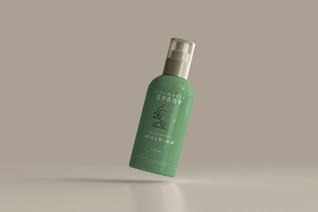 Free Spray Bottle Mockup Psd