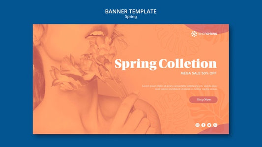 Free Spring Collection Banner Template Psd