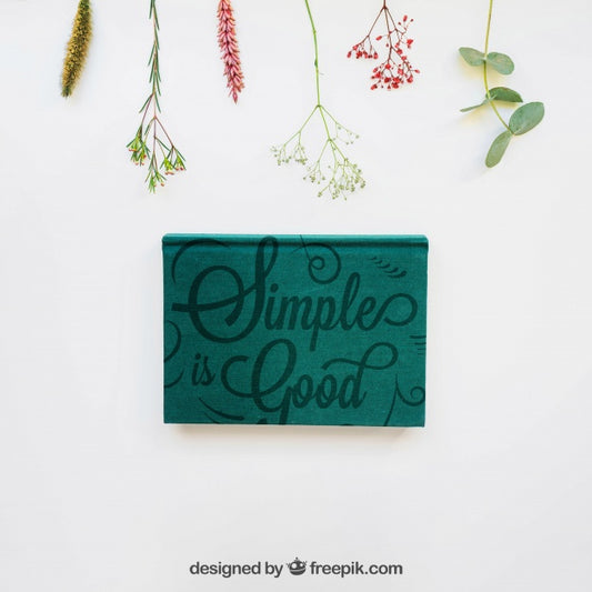 Free Spring Concept Mockup With Book Psd