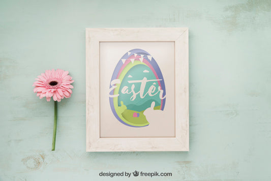 Free Spring Concept Mockup With Frame Psd