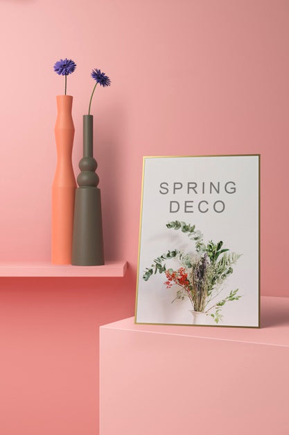 Free Spring Deco Concept Mock-Up Psd