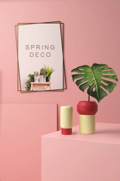 Free Spring Decooration Concept Mock-Up Psd