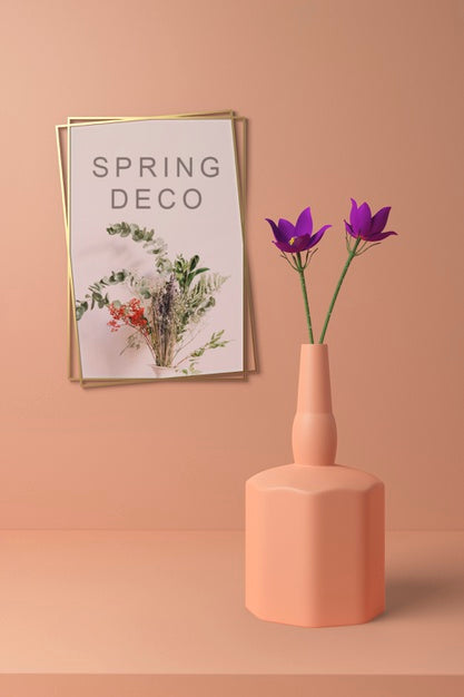 Free Spring Decooration Concept Mock-Up Psd