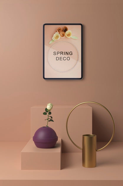 Free Spring Decooration Concept Mock-Up Psd