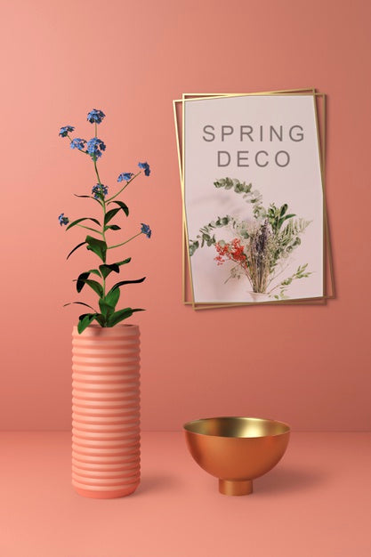 Free Spring Decooration Concept Mock-Up Psd