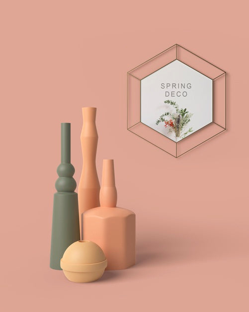 Free Spring Decooration Concept Mock-Up Psd