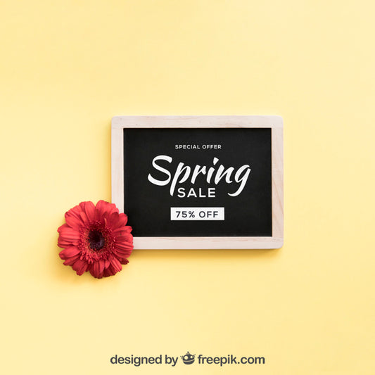 Free Spring Mock Up With Slate Psd