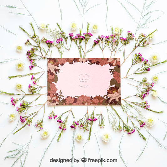 Free Spring Mockup With Frame Psd