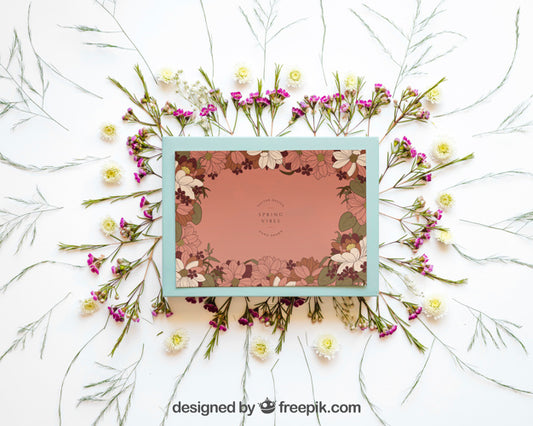 Free Spring Mockup With Frame Psd
