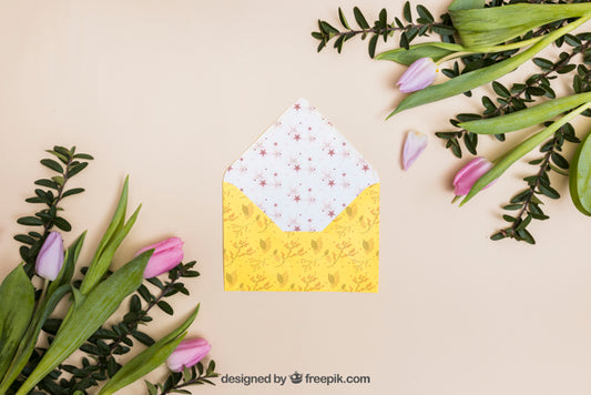 Free Spring Mockup With Letter Psd