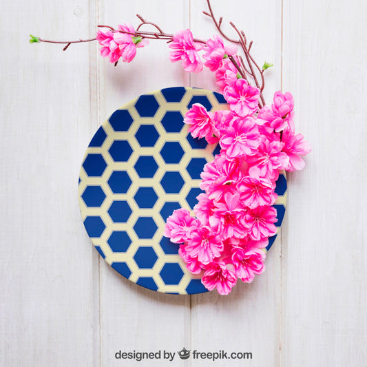Free Spring Mockup With Plate Psd