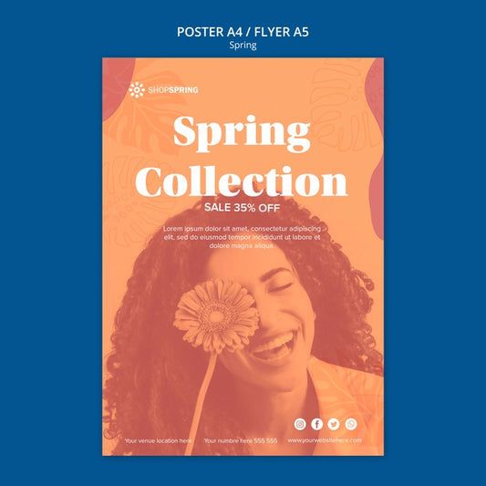 Free Spring Sale Collection Poster Psd