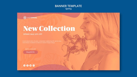 Free Spring Sale New Collection Banner Template Psd