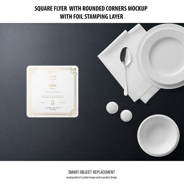 Free Sqaure Flyer Mockup Psd