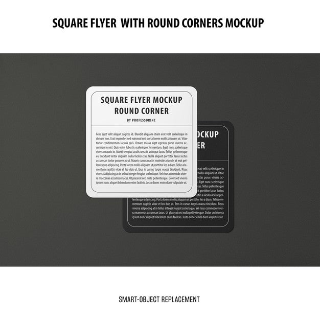 Free Sqaure Flyer Mockup Psd