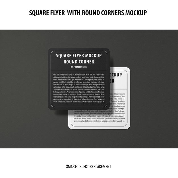 Free Sqaure Flyer Mockup Psd