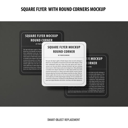 Free Sqaure Flyer Mockup Psd