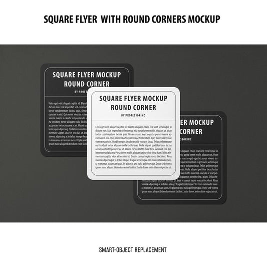 Free Sqaure Flyer Mockup Psd