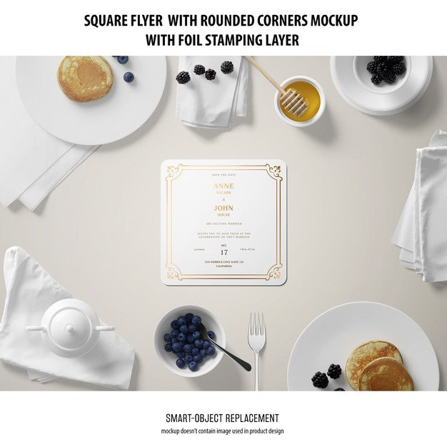 Free Sqaure Flyer Mockup Psd