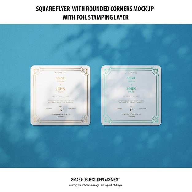 Free Sqaure Flyer Mockup Psd