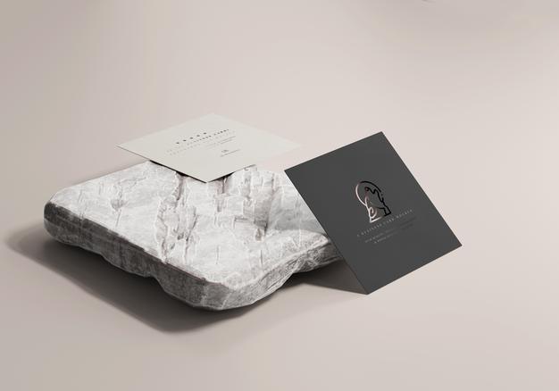 Free Square Business Card Mockup Psd