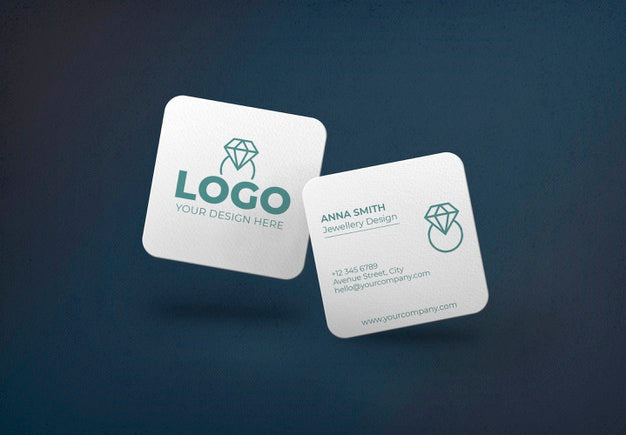 Free Square Business Card Mockup Psd