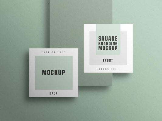 Free Square Business Card Mockup Psd