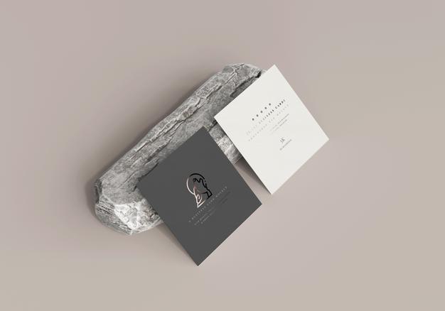 Free Square Business Card Mockup Psd