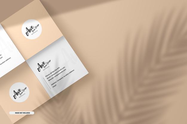 Free Square Business Card Mockup Psd