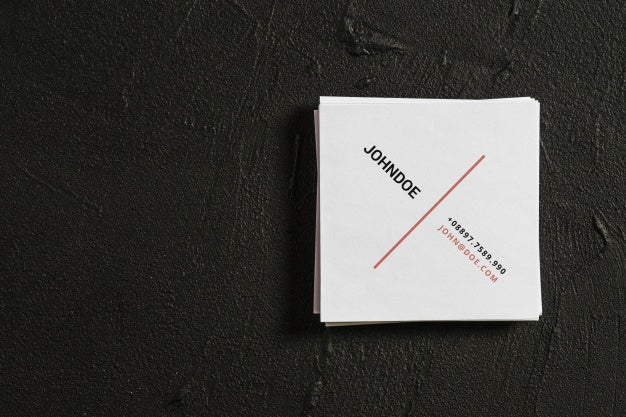 Free Square Business Card Mockup Psd