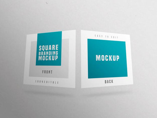 Free Square Business Card Mockup Psd