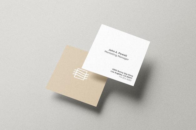 Free Square Card Mockup Psd