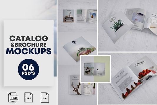 Free Square Catalog/Brochure Mock-Up