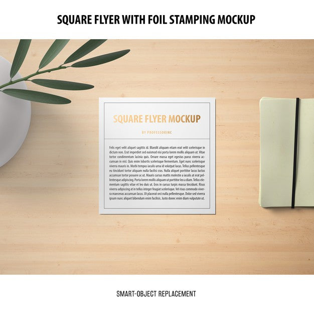 Free Square Flyer Mockup Psd